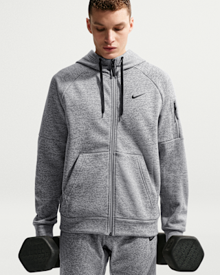 Nike Therma-Fit ジャケット M グレー Nike Therma Men's Therma-FIT Full-Zip Fitness Top. Nike RO